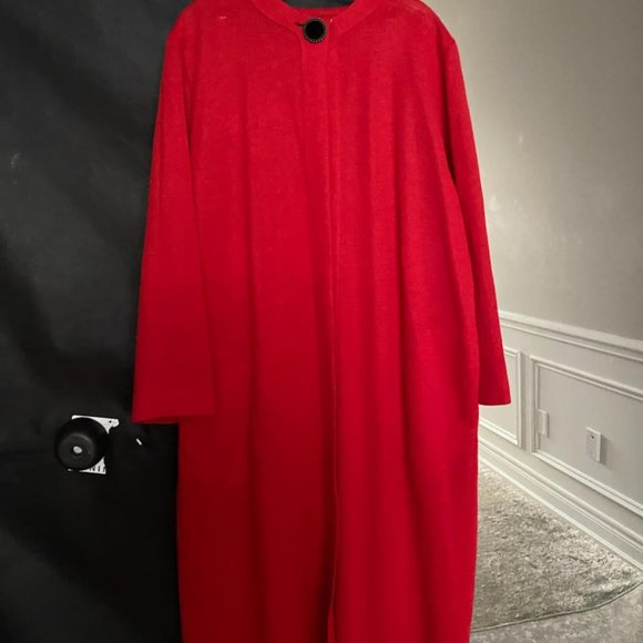 VINTAGE LADIES KNIT LONG JACKET/COAT/CARDIGAN. - Picture 2 of 4